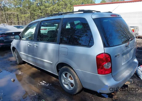 2002 Mazda Mpv Es/Lx z USA, uszkodzony, nr VIN JM3LW28AX20313510